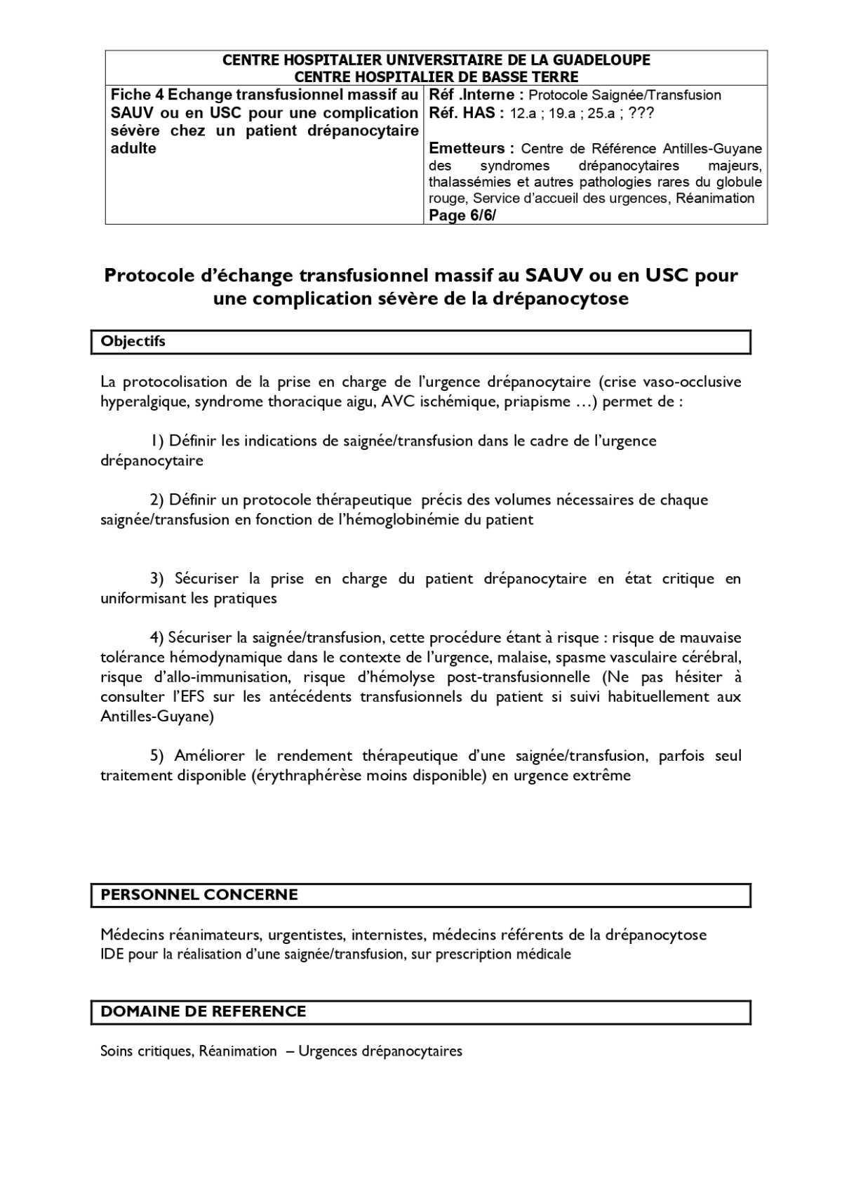 Echange transfusionnel 