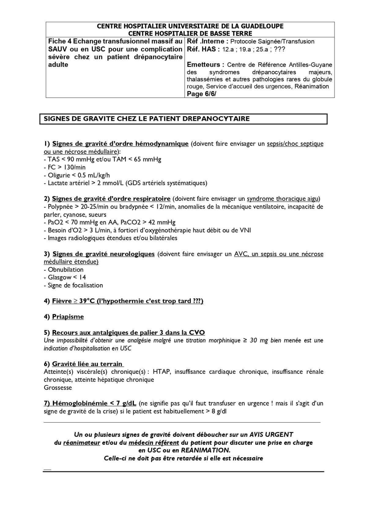 Echange transfusionnel 