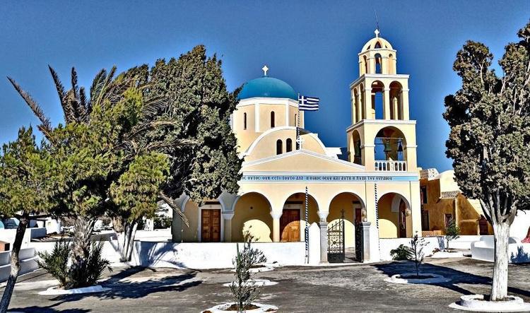 Another church in stunning Santorini island.