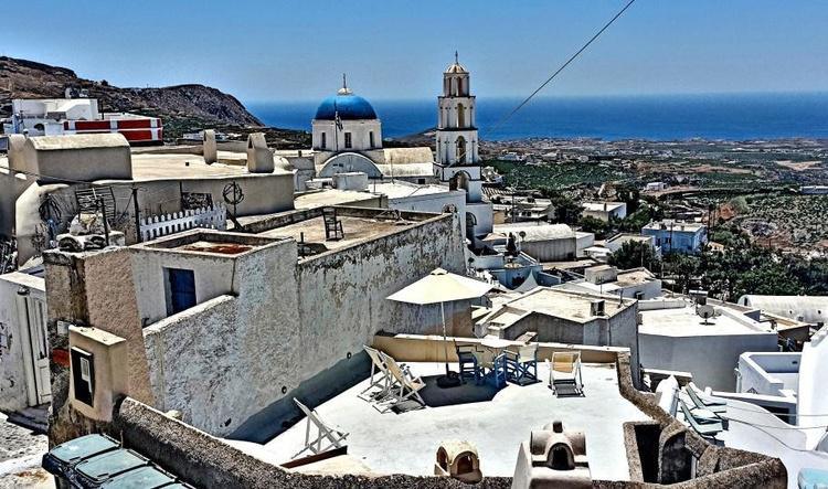 Pyrgos is another tourist location on the island.