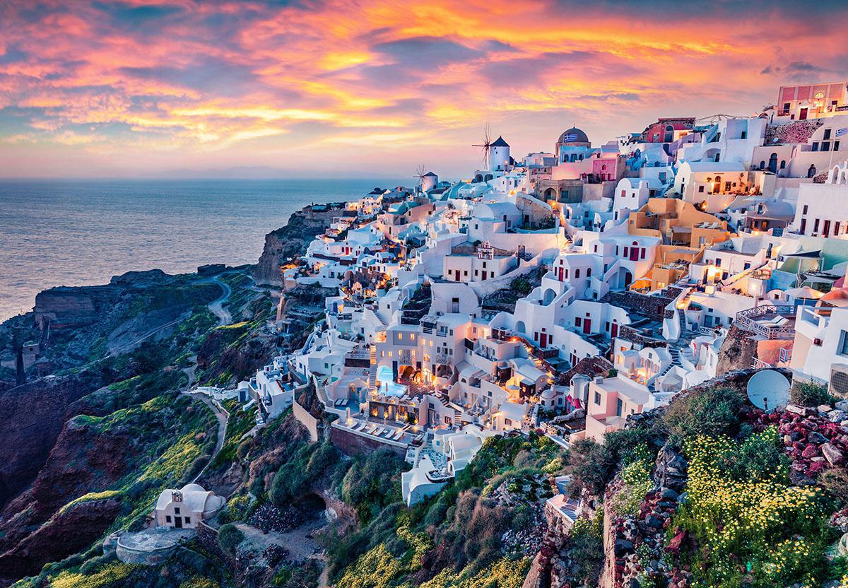 Santorini cliffside