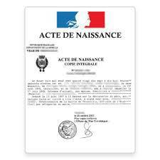 Acte de Naissance Acte de Naissance