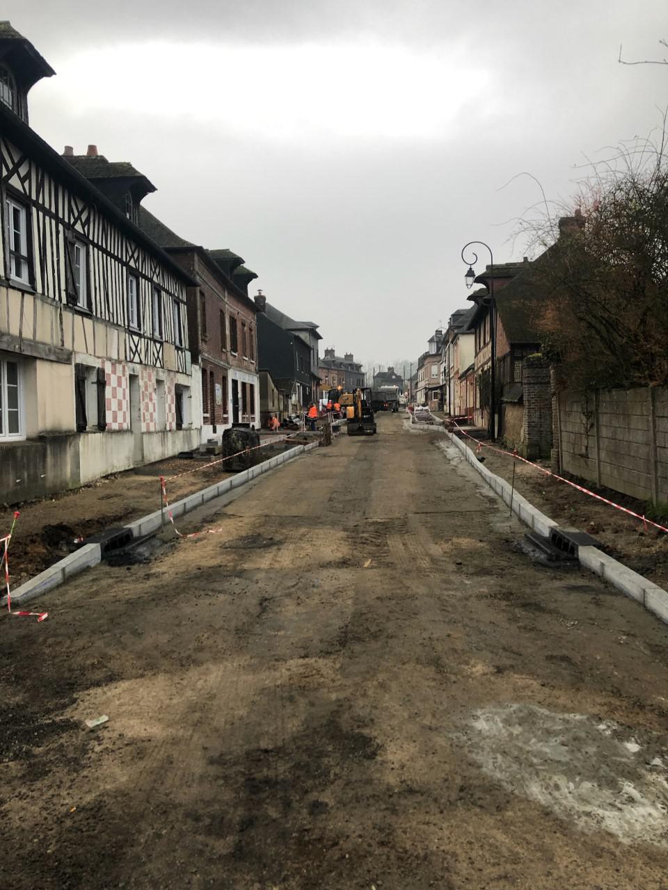 Quelques photos de l'avancée des travaux de la rue du Pont des Vaux