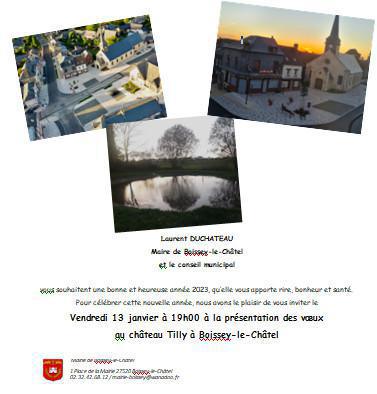 Invitation à la cérémonie des Voeux le vendredi 13 Janvier