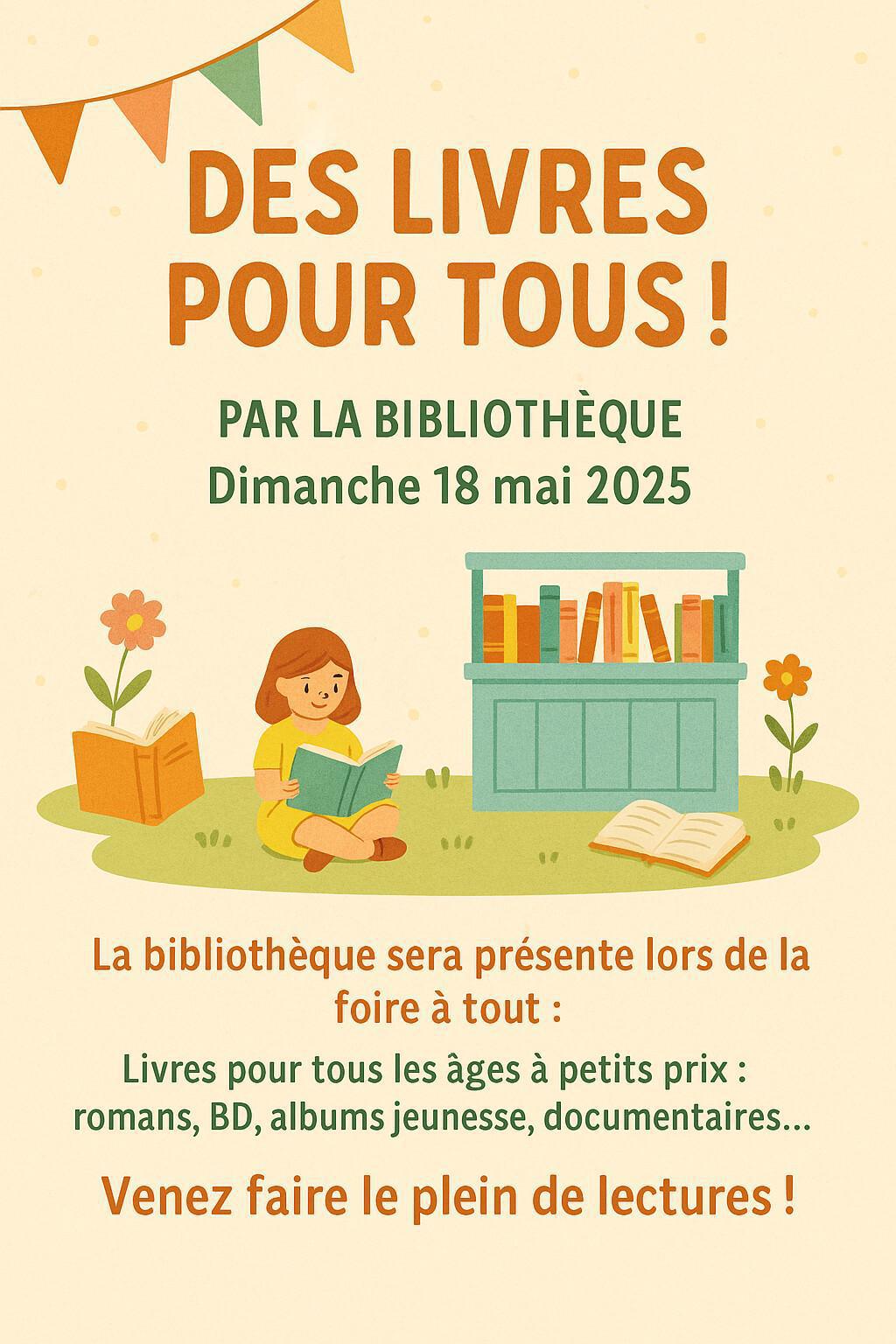 Ventes de Livres par les bénévoles de la Bibliothèque