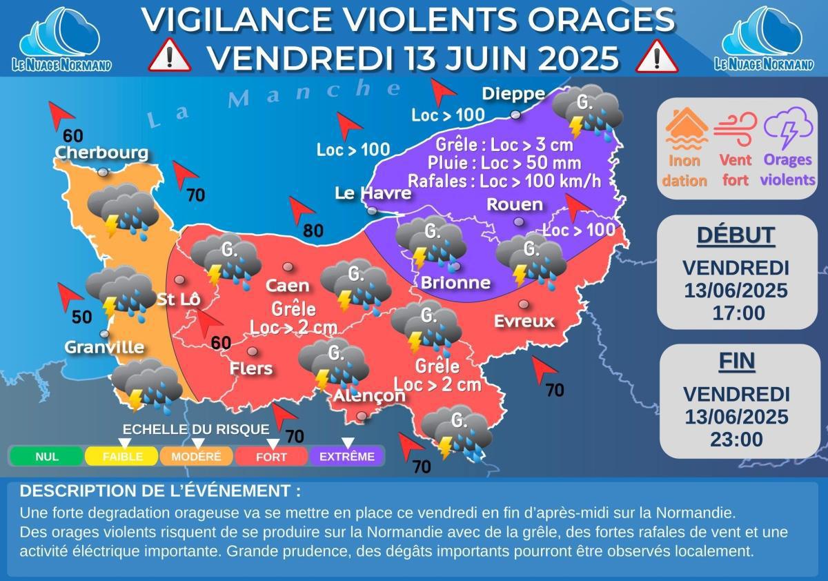 Vigilance Météo pour aujourd'hui