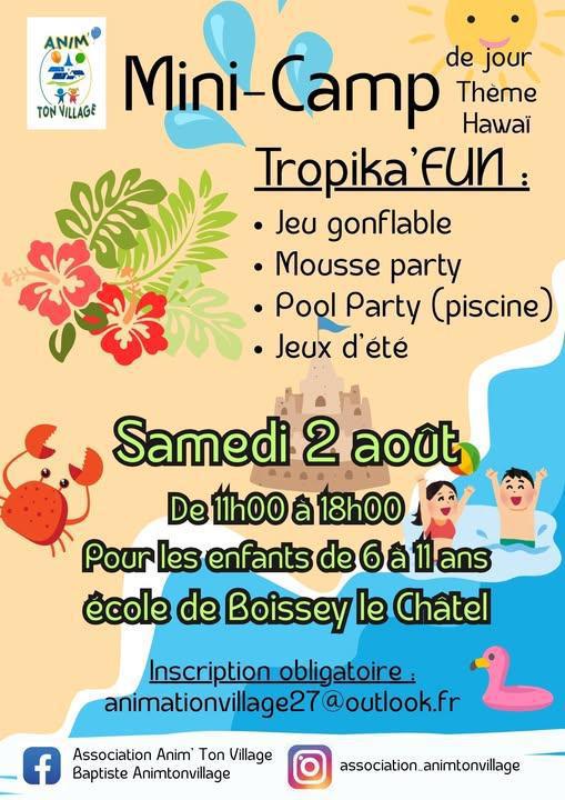 Un Mini Camp pour les enfants de 6 à 11 ans le 2 aôut 