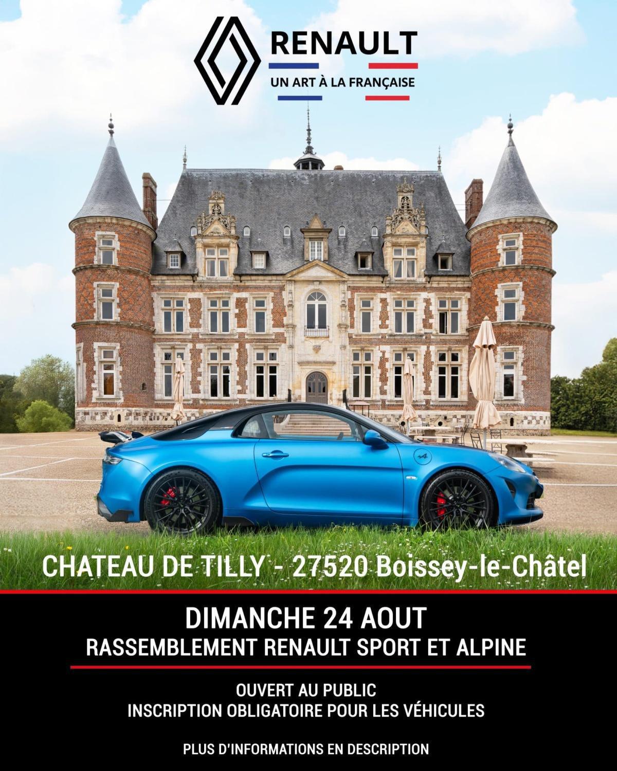 Rassemblement de véhicules Renault au Château de Tilly ce dimanche