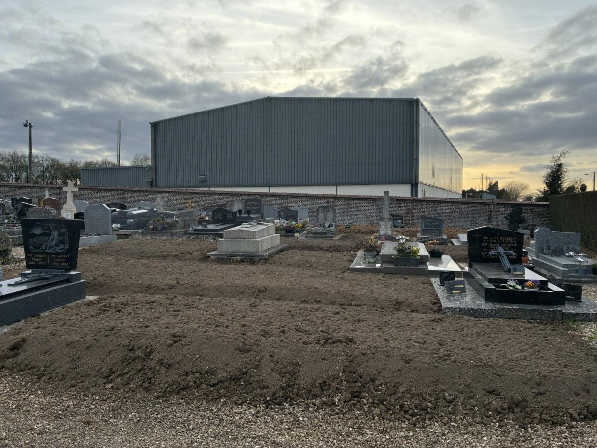 Travaux au cimetière communal