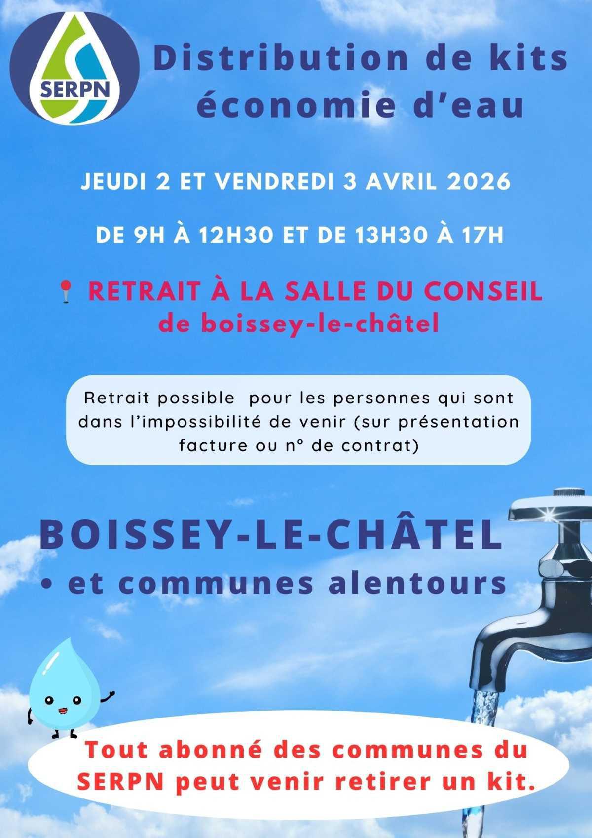 Distribution des Kits d'économie d'eau par le SERPN