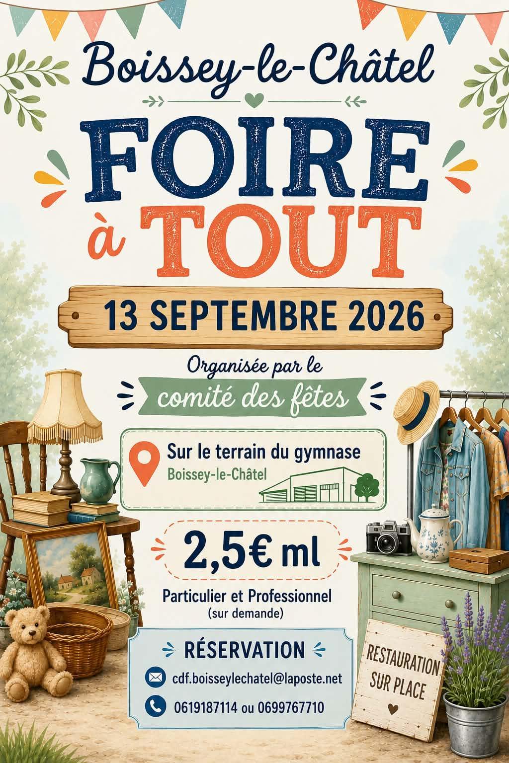 🛍️ FOIRE À TOUT – BOISSEY-LE-CHÂTEL 🛍️ 🛍️ FOIRE À TOUT – BOISSEY-LE-CHÂTEL 🛍️