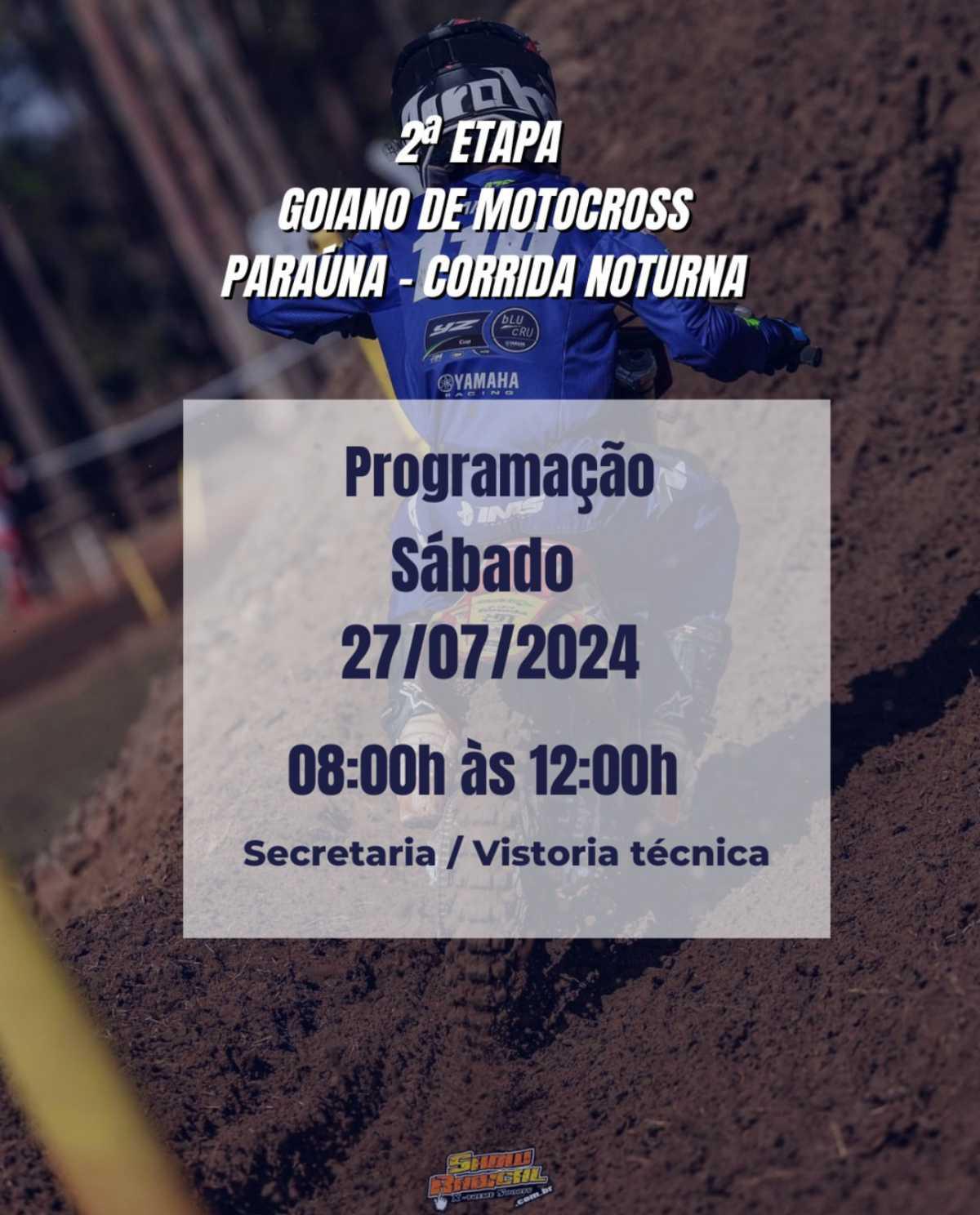 Prova noturna será a grande novidade da 2ª etapa do Goiano de Motocross, em Paraúna/GO