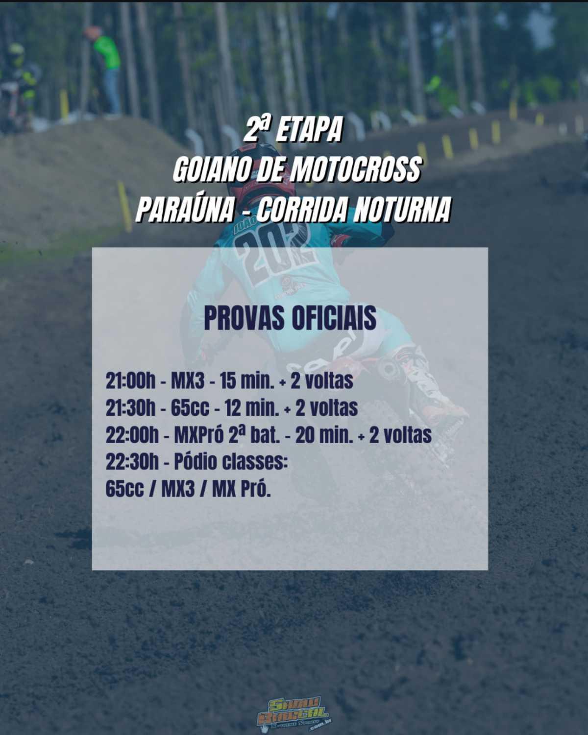 Prova noturna será a grande novidade da 2ª etapa do Goiano de Motocross, em Paraúna/GO