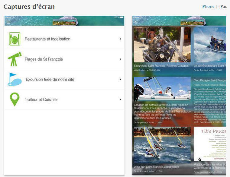 Nouveau Villa Lagon Guadeloupe en appli Iphone et Android, Ipad, le luxe sur les Iphone et Ipad Nouveau Villa Lagon Guadeloupe en appli Iphone et Android, Ipad, le luxe sur les Iphone et Ipad