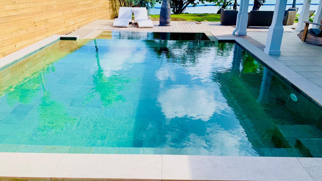 Nouvelle piscine à 2 niveaux villa hamac