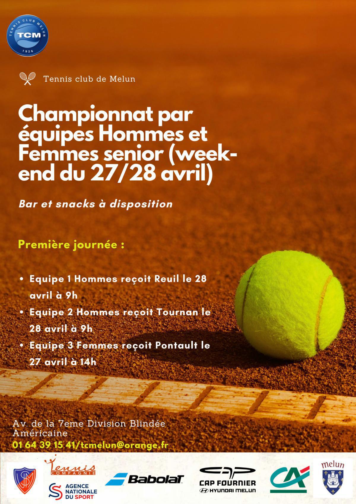 Matchs par équipes au Tennis Club de Melun