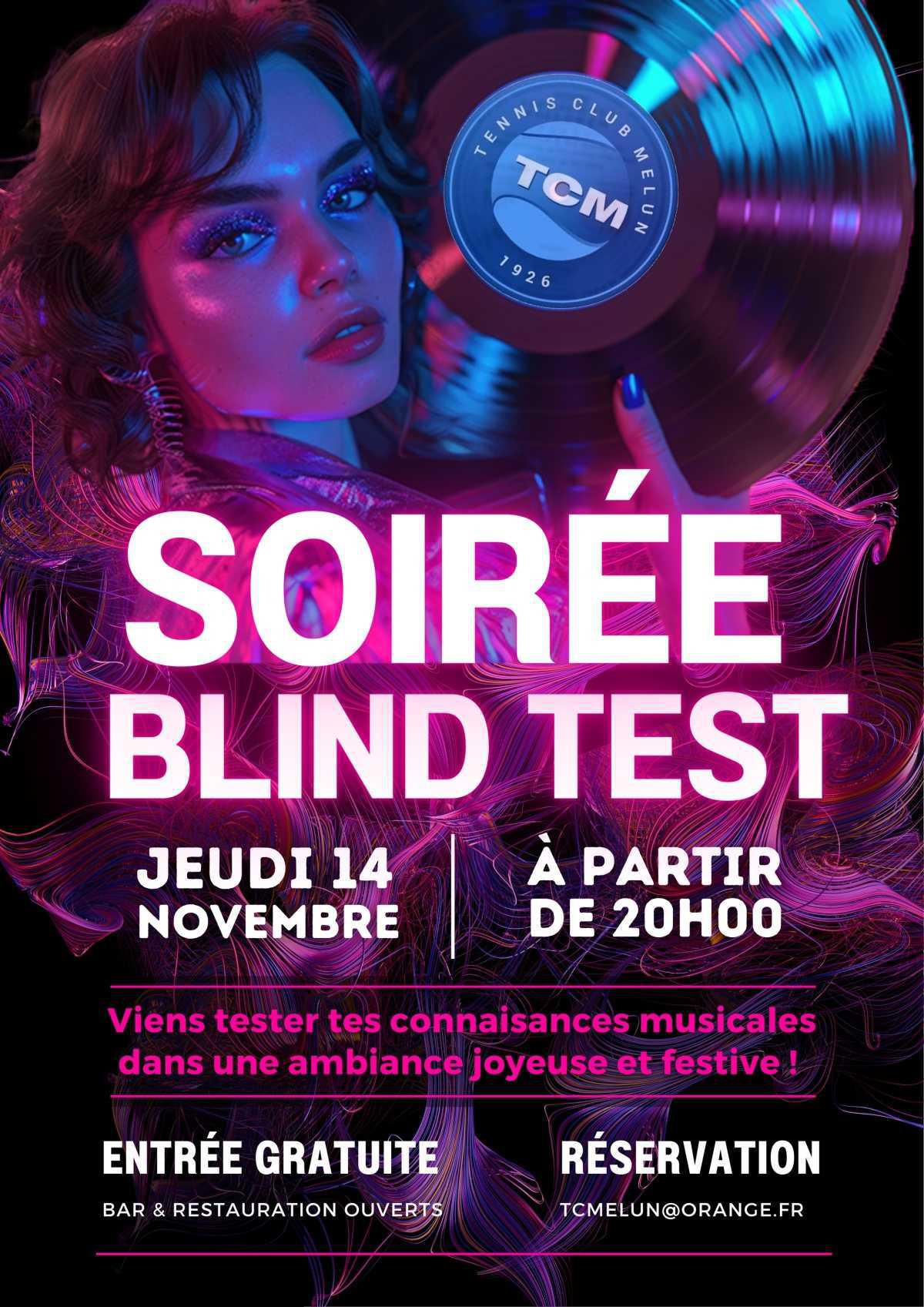 Soirée Blind TEST 14 novembre au TCM