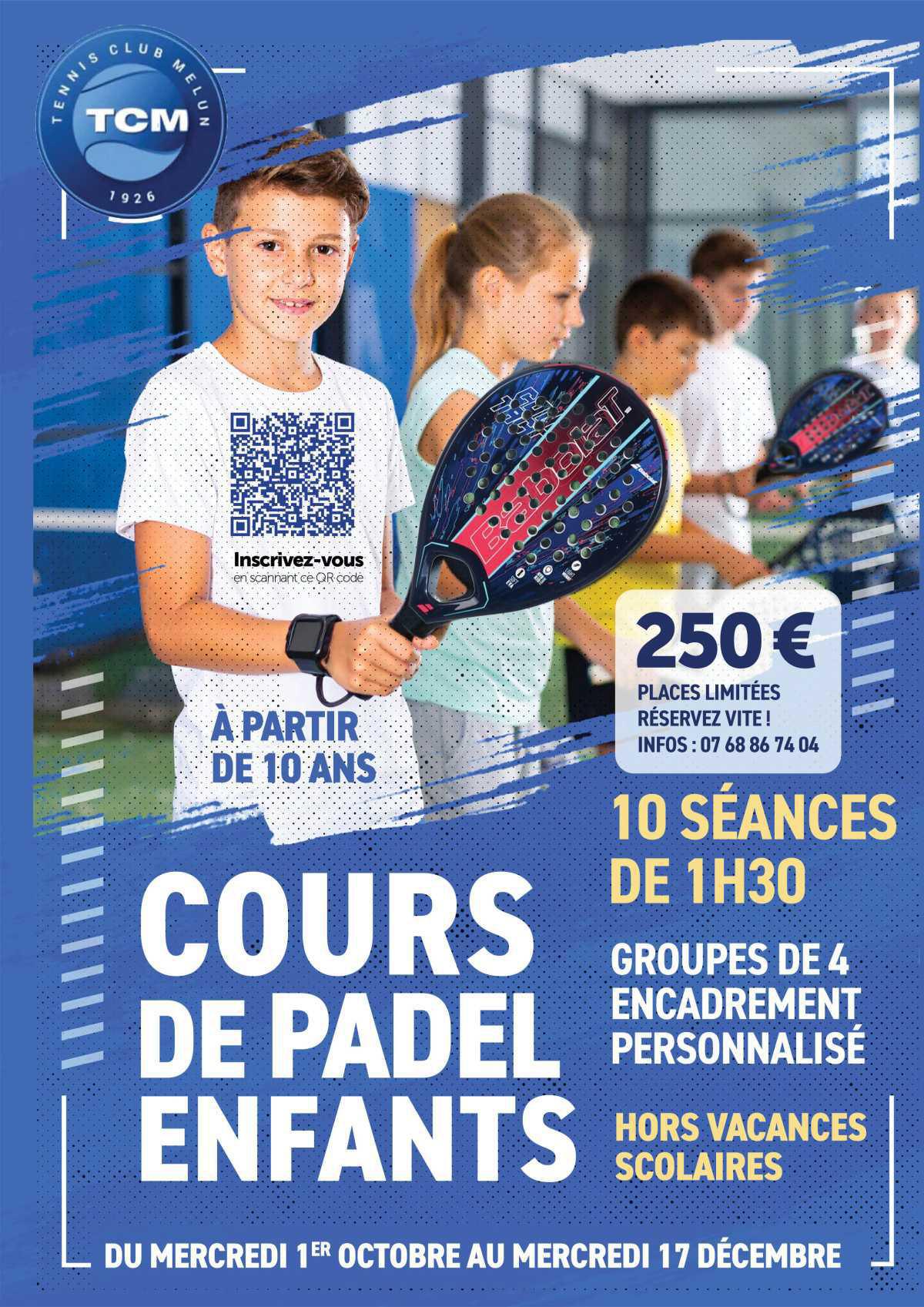 COURS ENFANTS PADEL