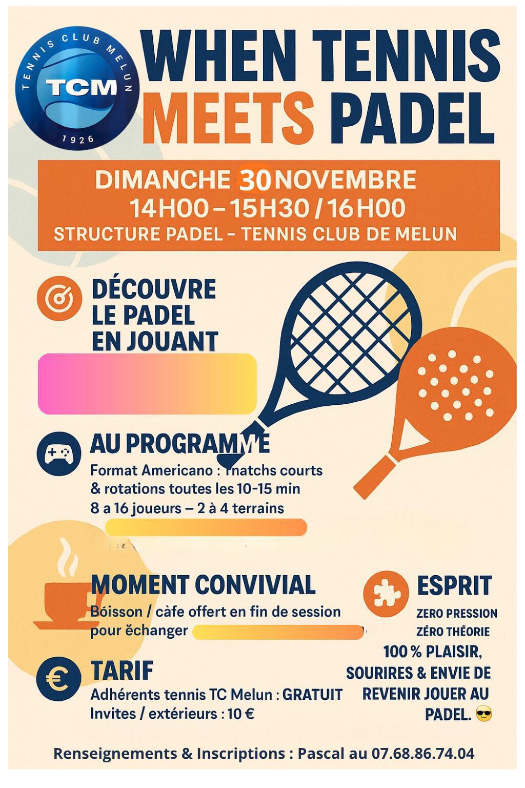 🎾 WHEN TENNIS MEETS PADEL – session découverte
