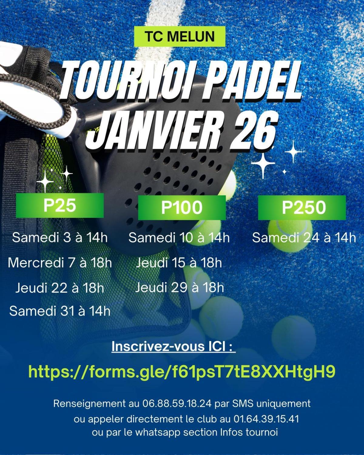Tournois de Padel Janvier