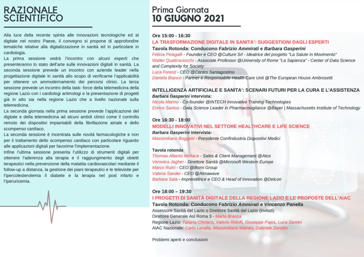 Programma: Cardioaritmologia e sanità digitale