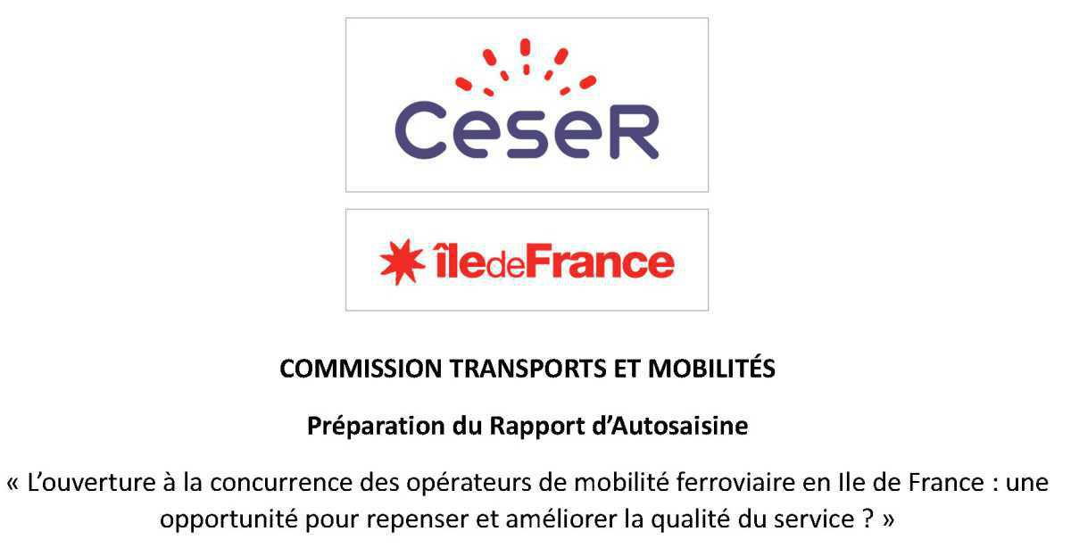 Audition de la Fédération Transports CFE-CGC au CESER Ile de France