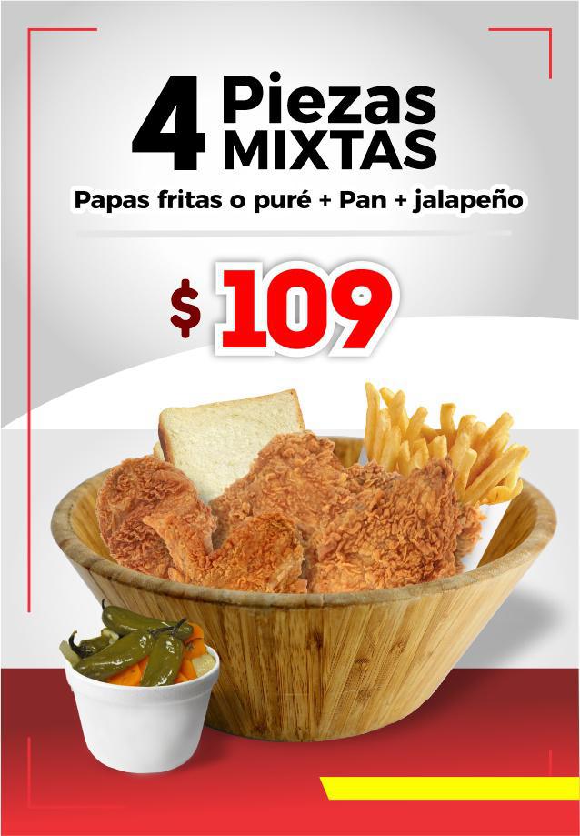 4 piezas miztas