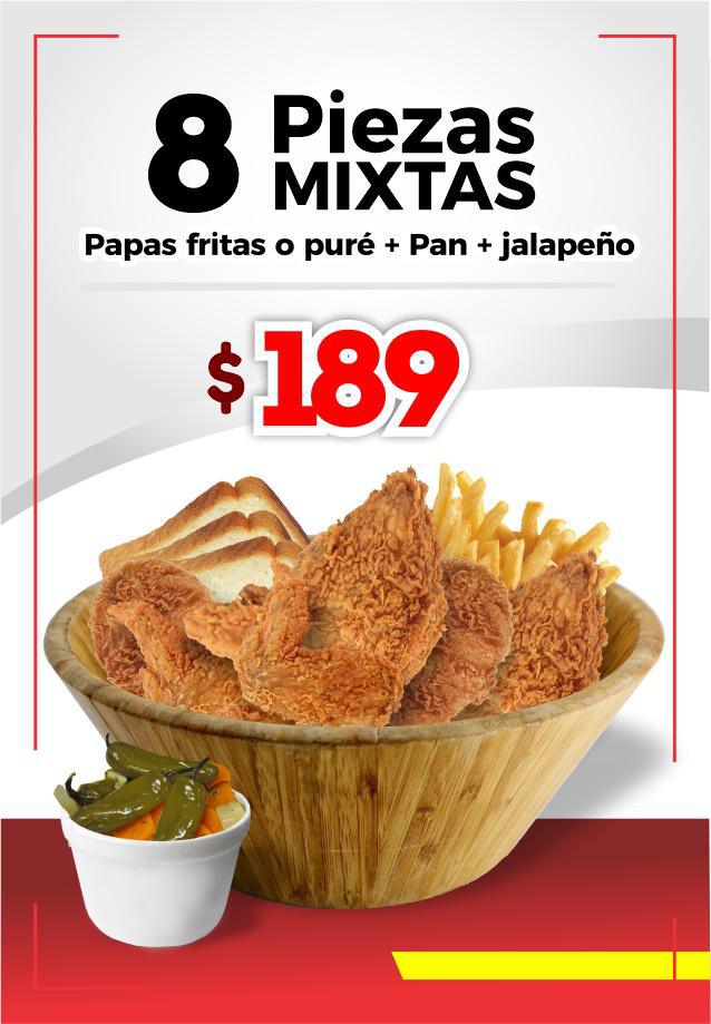 8 piezas mixtas