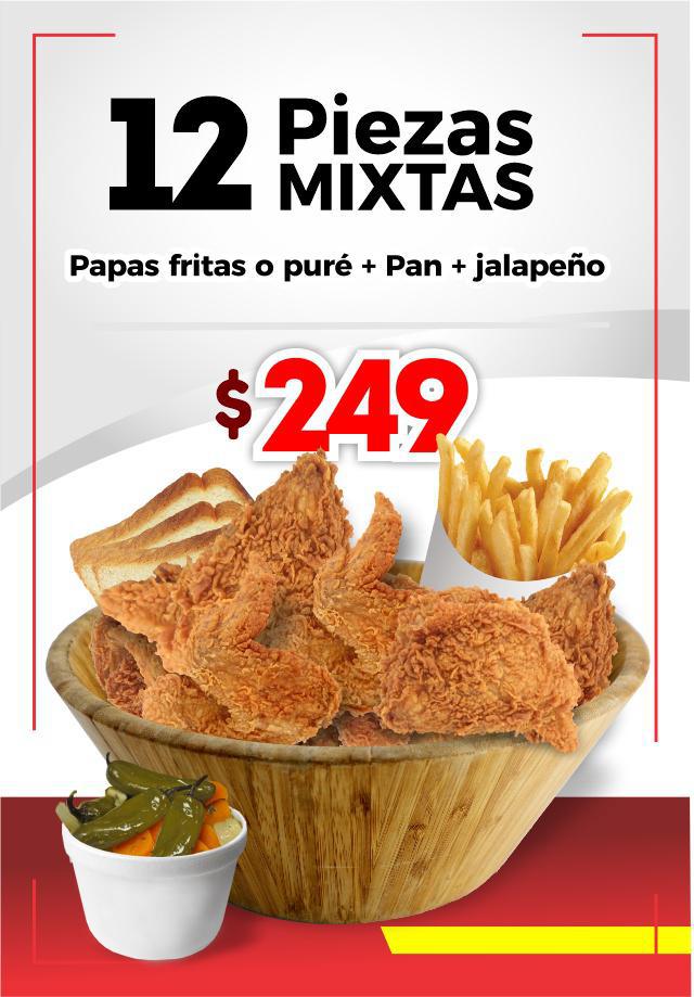 12 piezas mixtas