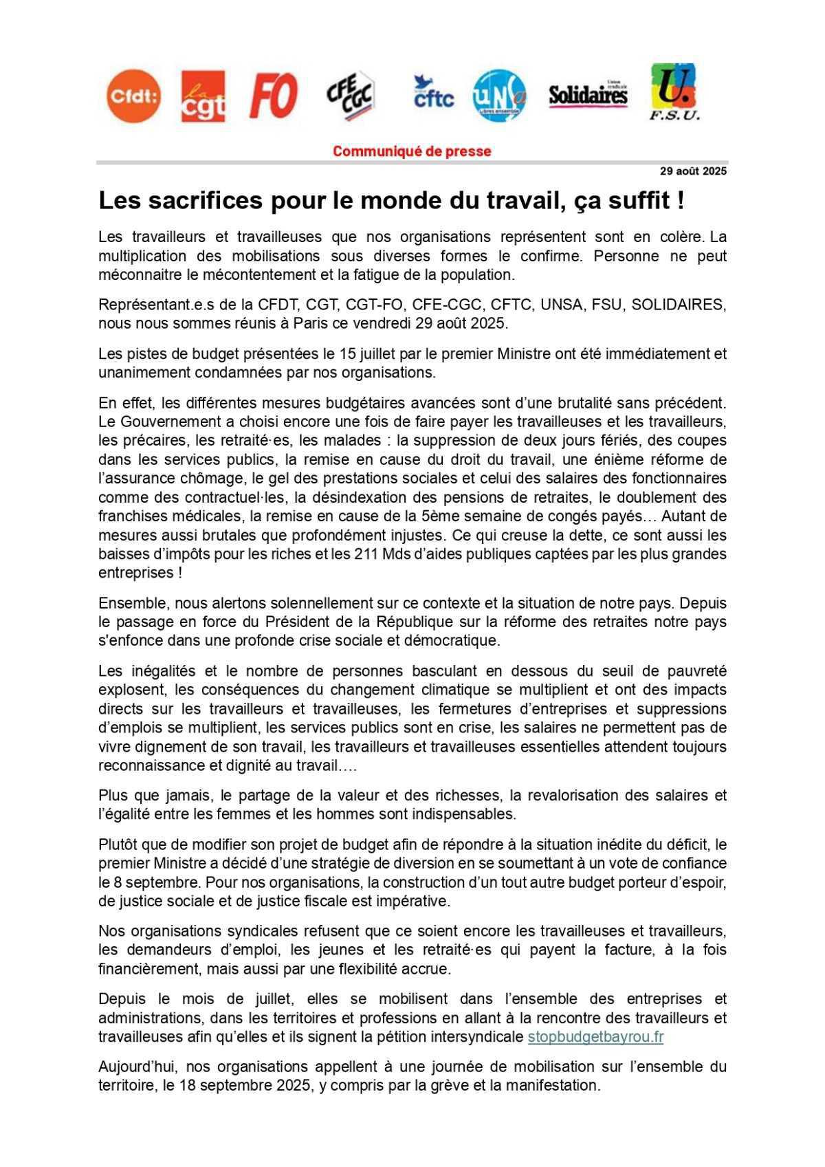 CONTRE LA VIOLENCE SOCIALE