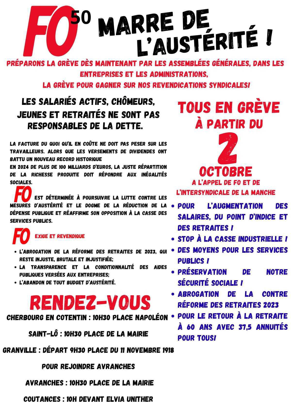 Marre de l'austérité!