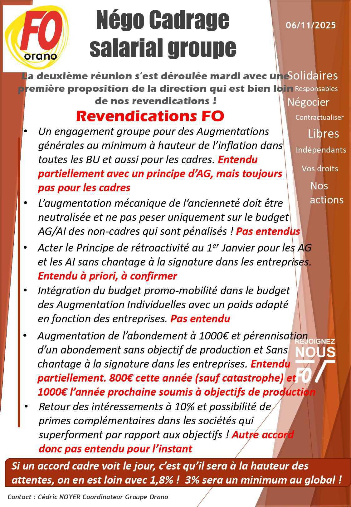 Négo Cadrage salarial groupe 2026: 2ème Réunion