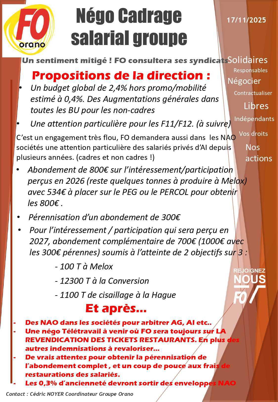 FIN DE NEGO CADRAGE SALARIAL GROUPE 2026