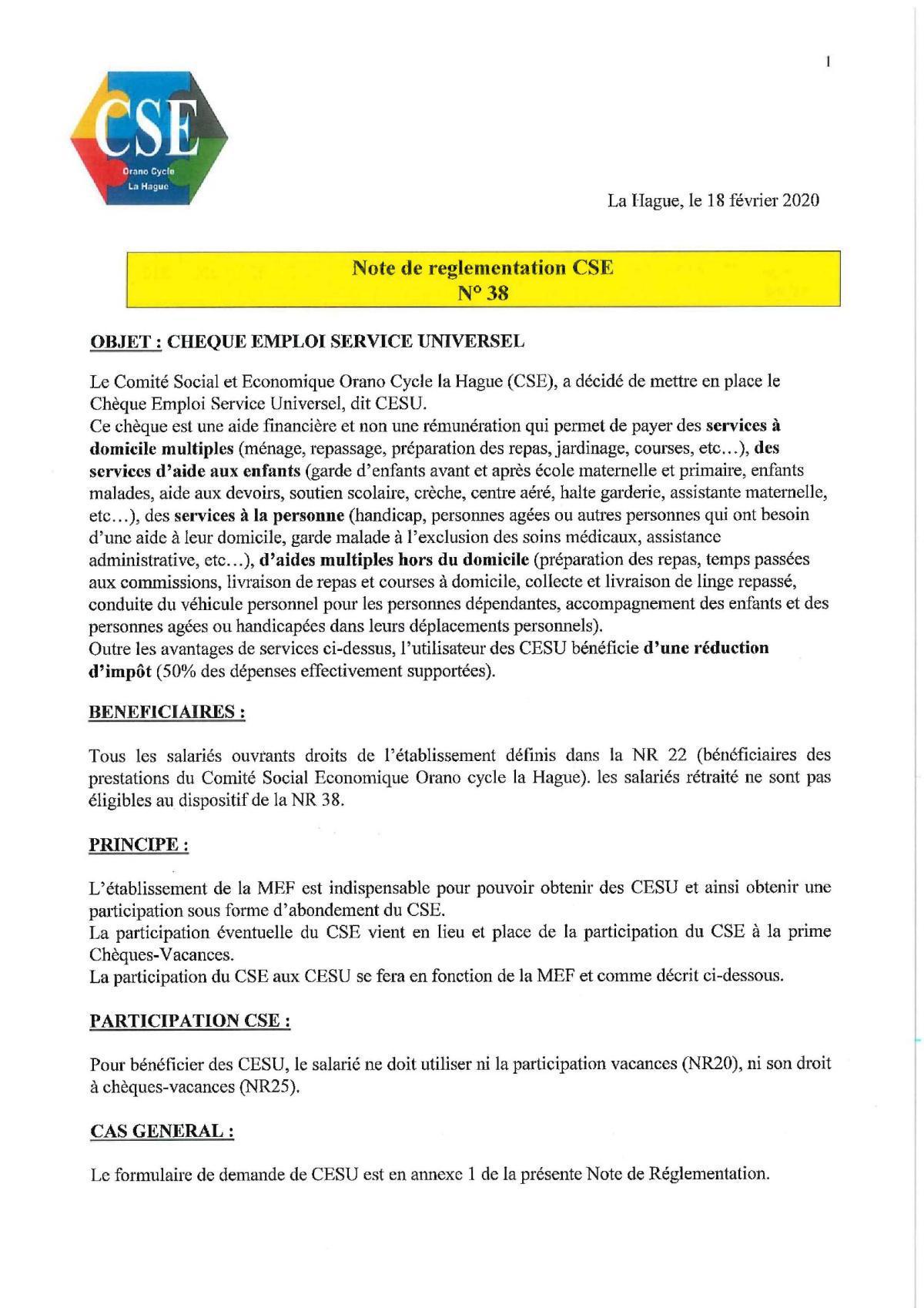 NOTES de REGLEMENTATION (intégration en cours sur votre appli)