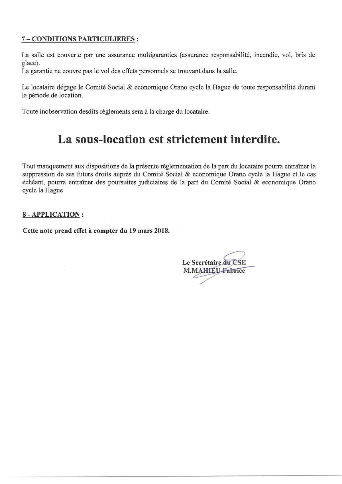 NOTES de REGLEMENTATION (intégration en cours sur votre appli)