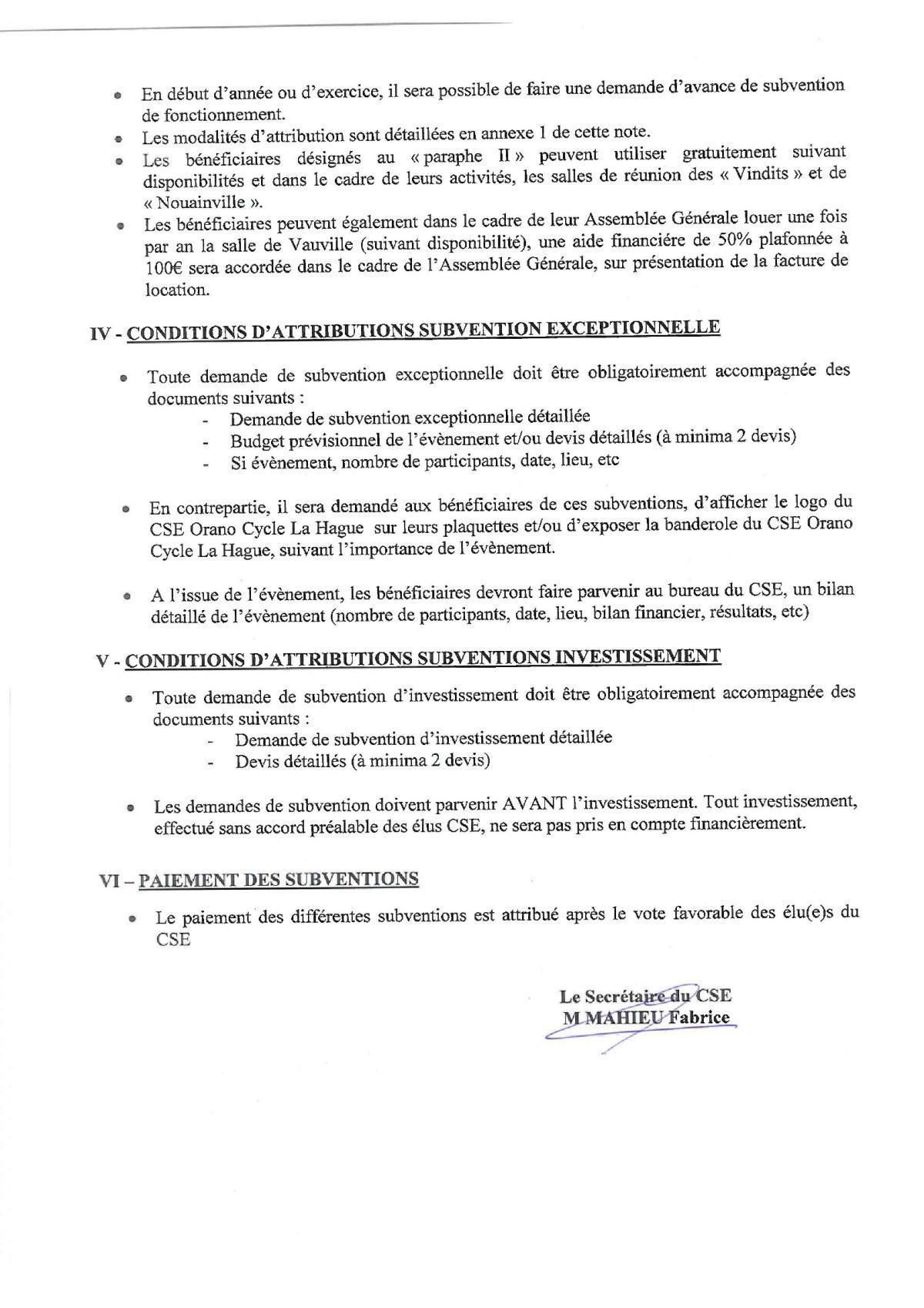 NOTES de REGLEMENTATION (intégration en cours sur votre appli)