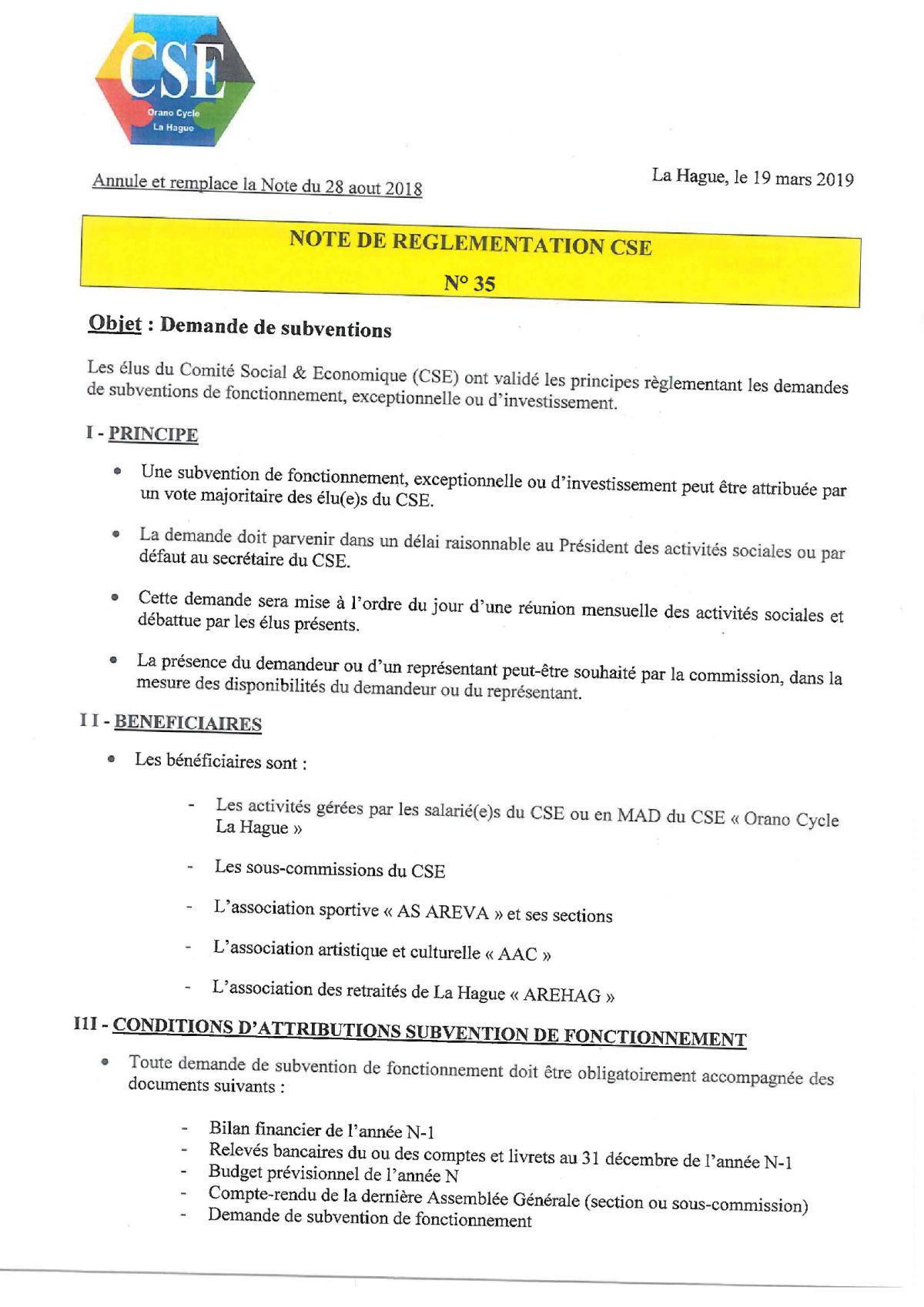 NOTES de REGLEMENTATION (intégration en cours sur votre appli)
