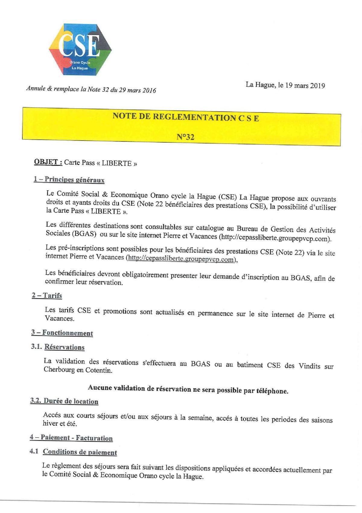 NOTES de REGLEMENTATION (intégration en cours sur votre appli)