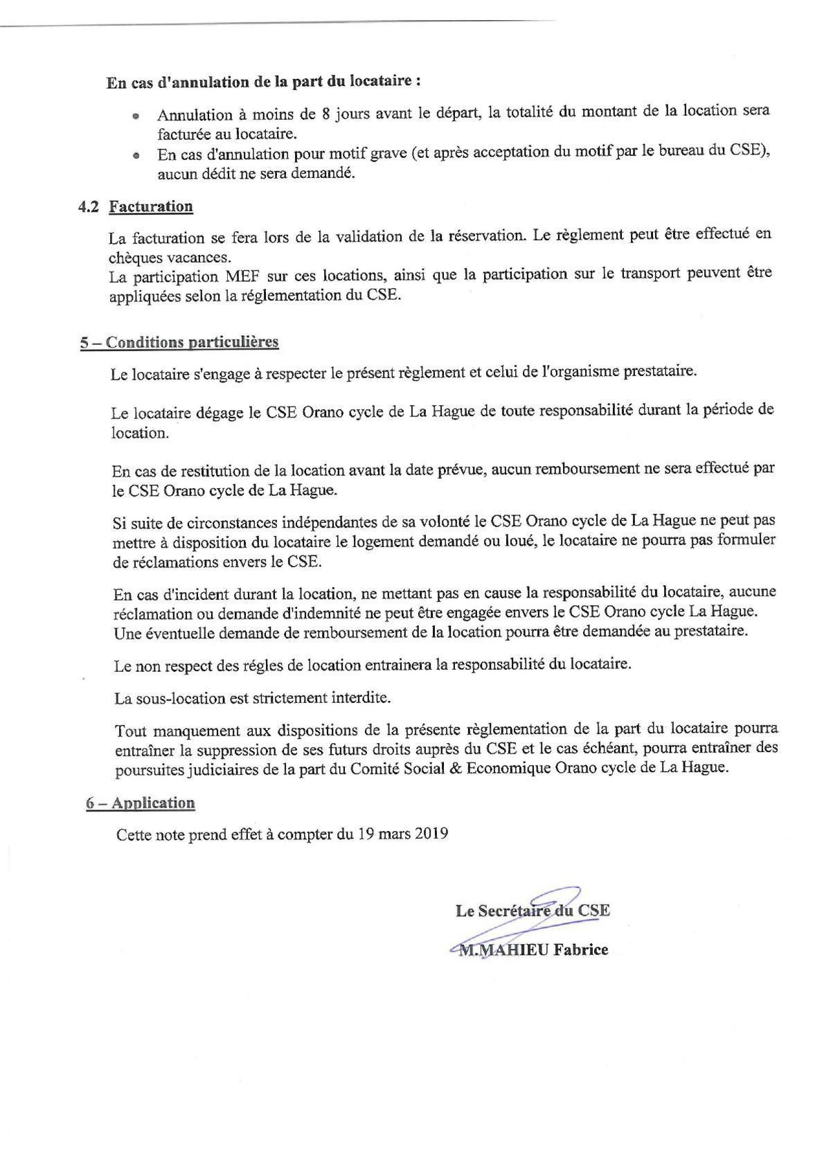 NOTES de REGLEMENTATION (intégration en cours sur votre appli)