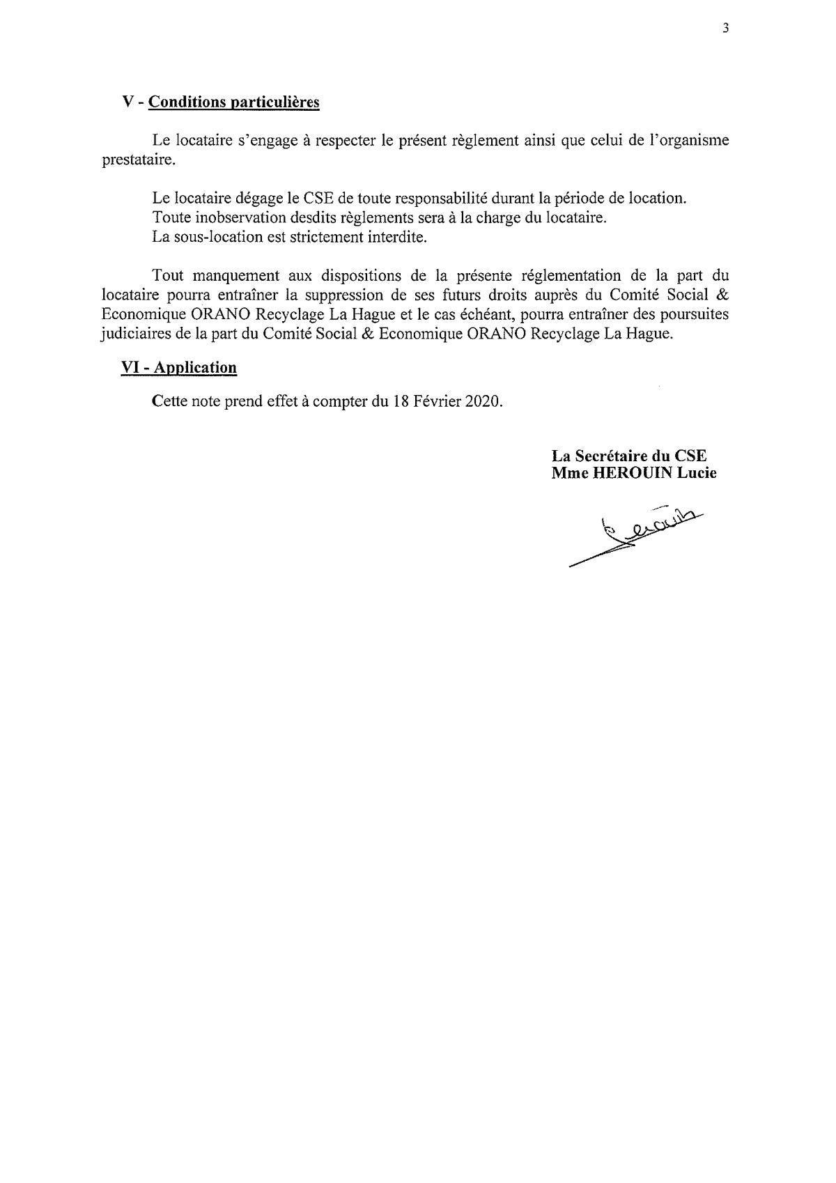 NOTES de REGLEMENTATION (intégration en cours sur votre appli)