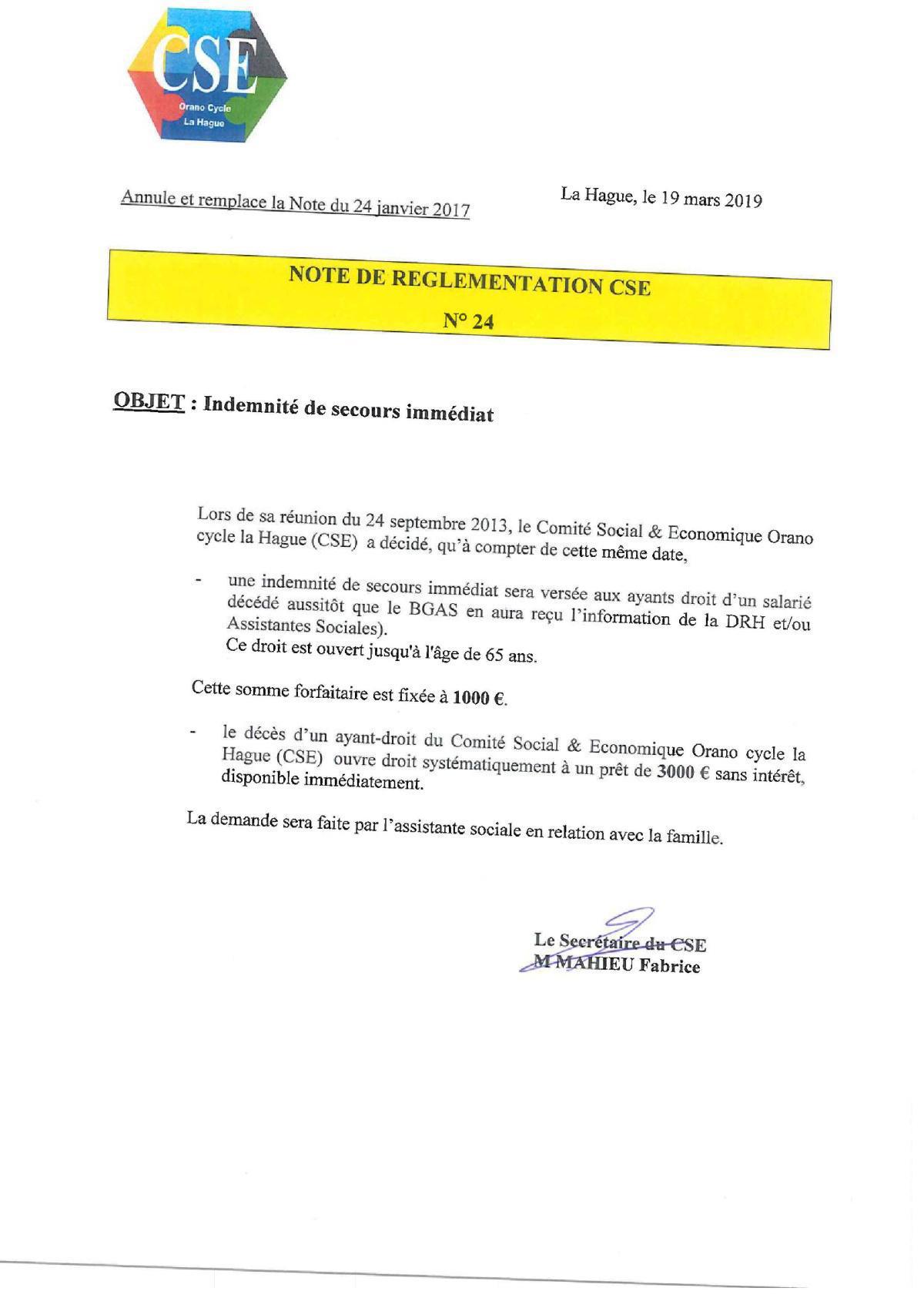 NOTES de REGLEMENTATION (intégration en cours sur votre appli)