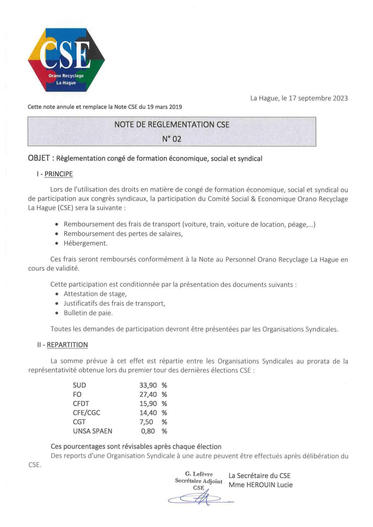 NOTES de REGLEMENTATION (intégration en cours sur votre appli)