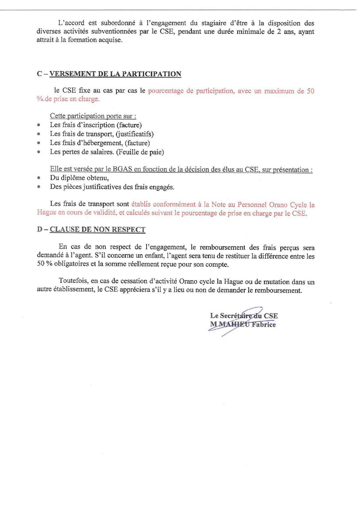 NOTES de REGLEMENTATION (intégration en cours sur votre appli)