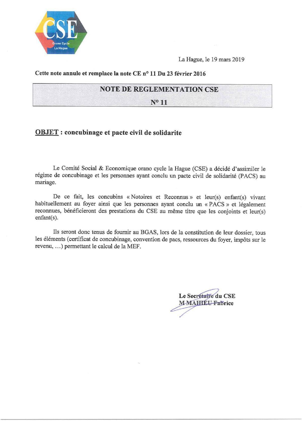 NOTES de REGLEMENTATION (intégration en cours sur votre appli)