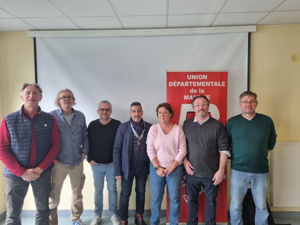 Le secrétaire général de Force Ouvrière, Frédéric SOUILLOT, en visite sur le site de La Hague.