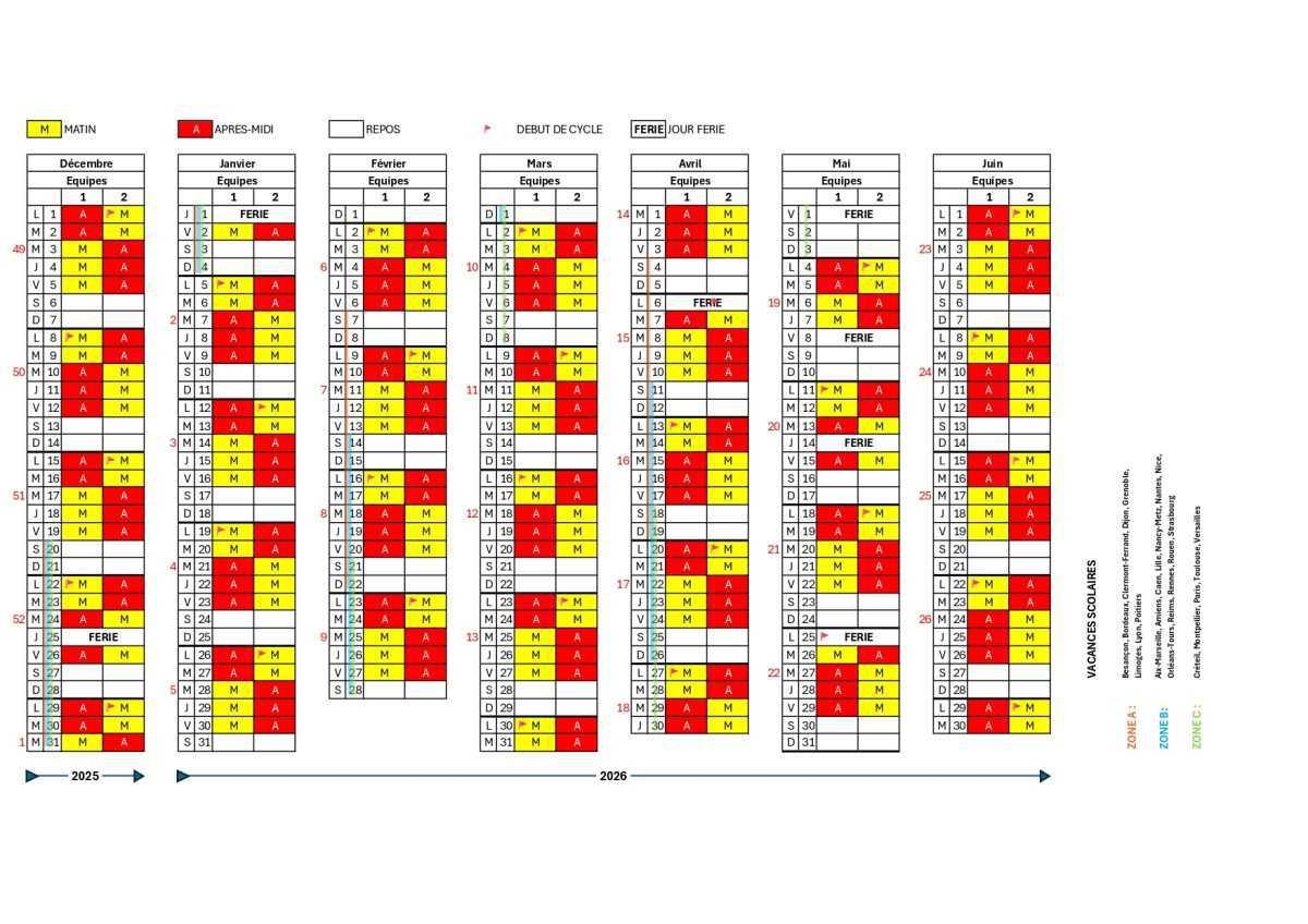Plannings 2x8 2026