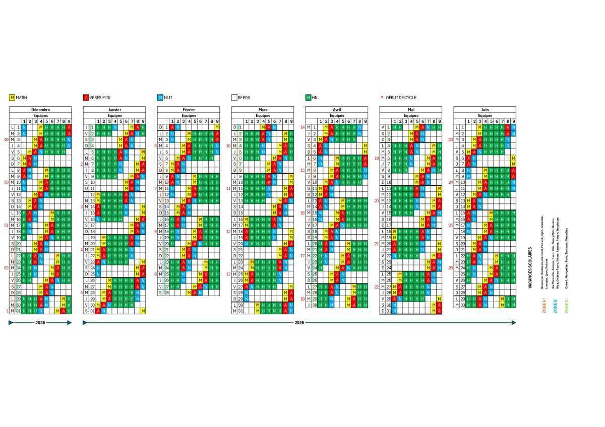 Plannings 9x8 2026