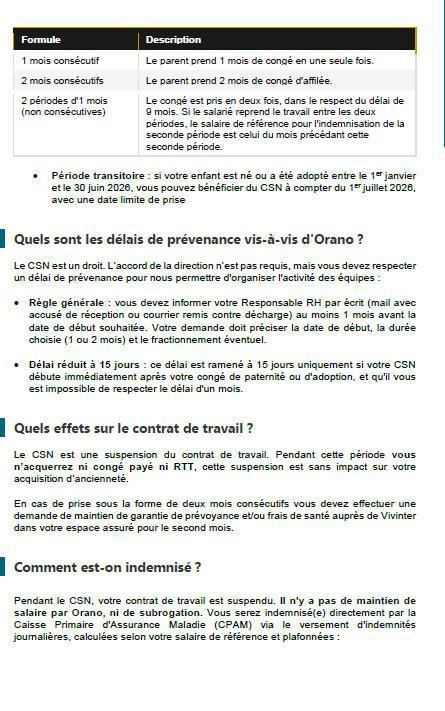 Congé supplémentaire de naissance
