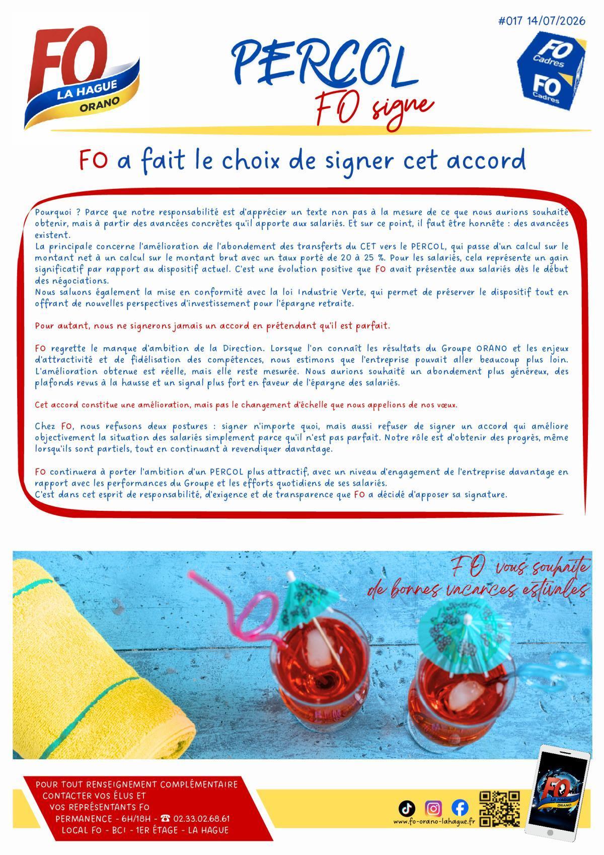 PERCOL FO signe