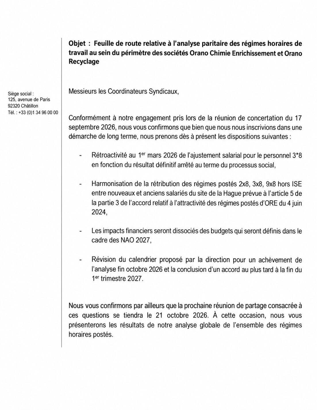 VIVEZ EN DIRECT LA NÉGOCIATION RÉGIMES POSTÉS